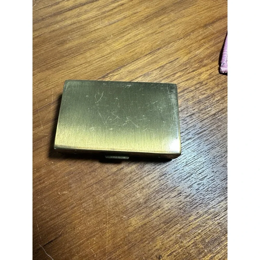 Vintage Clover Musical Powder Compact Gold Tone Works! Japan see video
